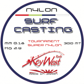 Key West Surf Casting Nylon Multicolor 25 mt 0.18mm 2.9kg 300mt
